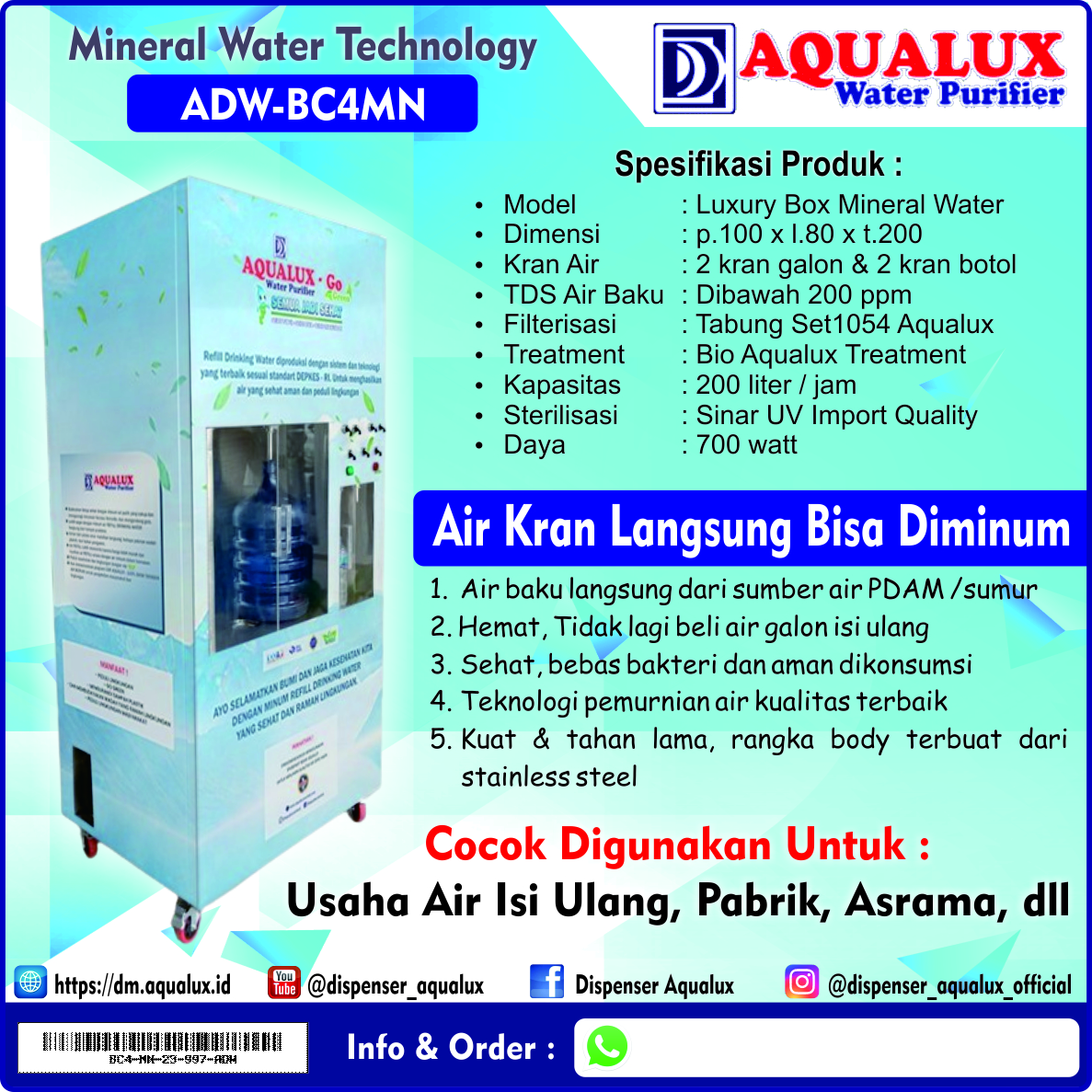 Aqualux Official – Produsen & Distributor Mesin Air Minum Terbaik ...
